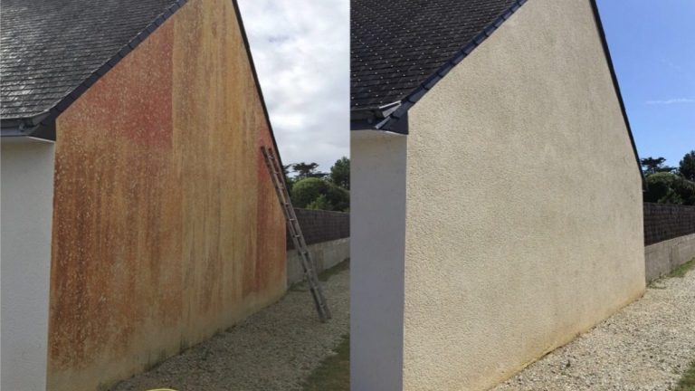 Réalisation JD Rénov 41 – avant et après nettoyage de façade